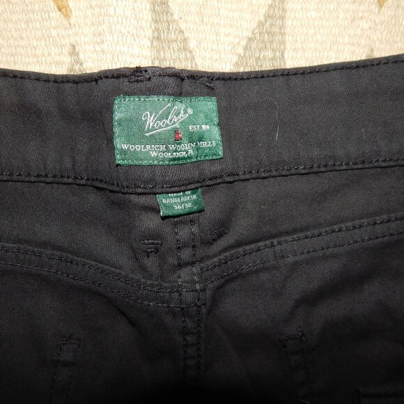 NWT Woolrich 36 x 32 Black Straight Fit 5 Pocket Pants - Picture 5 of 8
